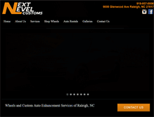 Tablet Screenshot of nextlevelcustomsnc.com